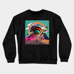 MellowLazy -- Strange Road Less Traveled Crewneck Sweatshirt